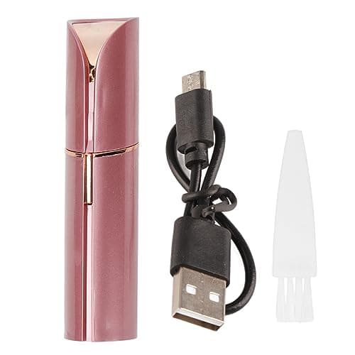 Denash Facial Hair Trimmer, Electric Face for Women, Lipstick Shaped Mini USB Charging Shaver, Portable Hair Remover for Travel Touch Up (Rose Gold UBS) — view 6