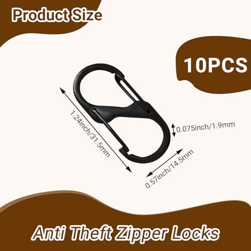 BAOWUABJ 10Pcs Anti Theft Zipper Clips for Backpacks Luggage — view 2