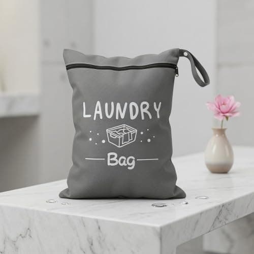 Merzio 3 Pcs Large Travel Laundry Bags with Zipper, Dirty Clothes Wash Bag Organiser for Home Trave Gym Camping Swimming Pool Dormitory — view 5
