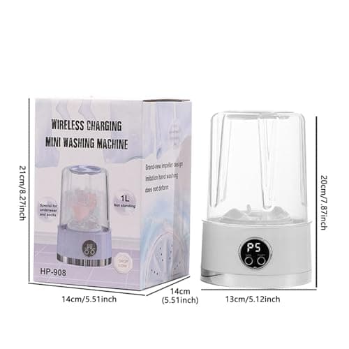 Electrical Tools Underwear Washer 2025 Upgraded Washing Machine Portable Rechargeable Laundry Cup for Bra Underwear Socks Baby Clothes Camping RV Travel (Purple, One Size) — view 4