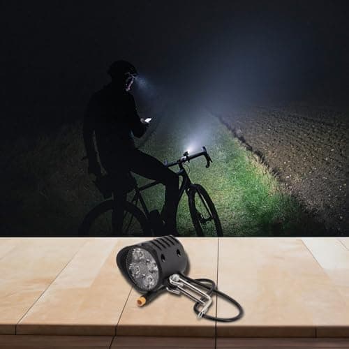 Electric Vehicle LED Headlight with Lens, Aluminum Alloy Housing, 36V/48V/60V Compatible, IP65 Waterproof, Built-in Speaker for Scooter and E-Bike(LED-16W-4 beads) — view 2