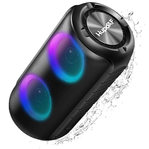 Hupoaf 20W Portable Bluetooth Speaker with Dual Drivers & Stereo Bass