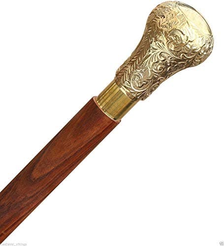 Ajuny Wooden Walking Stick for Men Women Seniors Knob Style 36 Inch Canes — view 6