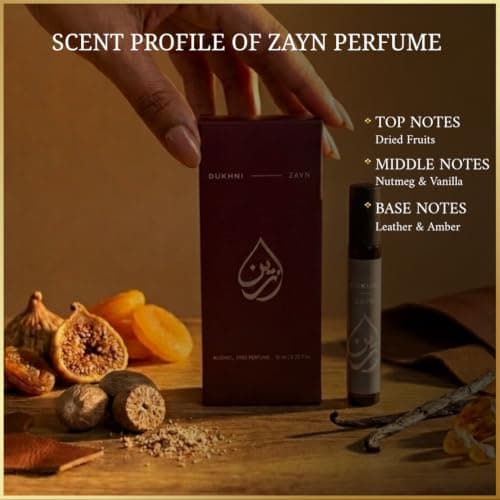 Sandal Bakhoor Burner Set & Zayn Perfume Spray by Dukhni | 2x9pc Sandalwood Bakhoor with Smokeless Burner & 10ml Travel Perfume | Home & Personal Fragrance Gift Set for Ramadan & Eid — view 3