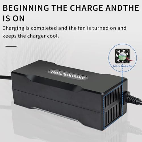 YANGZIDIANYUAN 29.4V 4A Charger for 24V Lithium Battery Pack, Built-in Fan and Multiple Security Protections, with XLR-3 Pin Plug — view 4