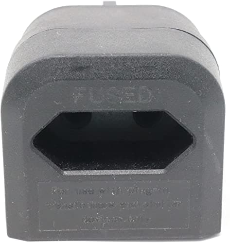 INSPIRETECH Euro to UK Converter. 2 Pin European Power Supply to 3 Pin UK Plug European to UK Adapter (Black) — view 4