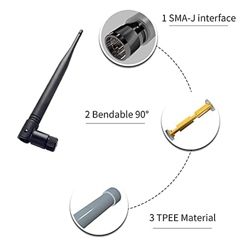 2Pcs Wifi Antenna 433MHz Networking UHF High Gain 3.0dBi SMA Male Omni Directional Rubber Aerial for Hotspot Wifi Routers Network Card Video Camera TX433-JKS-20 — view 3