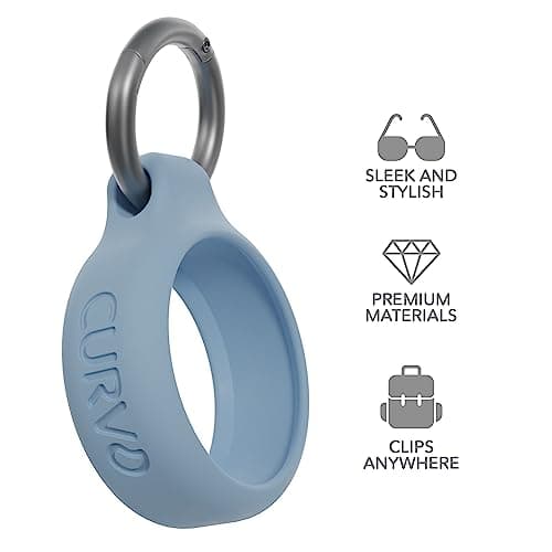 CURVD Earplugs Case Clip Secure Storage & Travel for Ear Plugs Premium Carrying Case Clip Portable Waterproof Aluminum Earplug Holder, Durable Container Recyclable & Sustainable Materials (Light Blue) — view 3