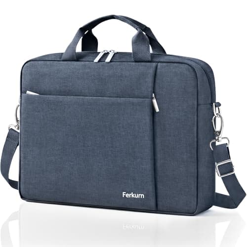 Ferkurn Laptop Bag Case 15 15.6 16 inch for Women Men Compatible with 15"/16" MacBook Pro/Air M5/M4/M3/M2/M1, HP OmniBook Pavilion, ASUS VivoBook, Surface Laptop, XPS 15, Lenovo, Acer, Samsung, Grey