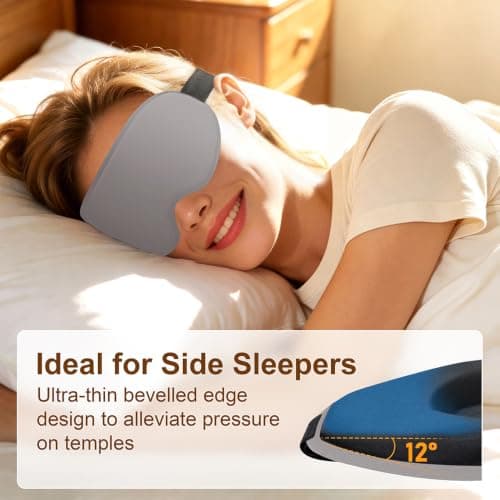 Gritin 100% Blackout Sleep Eye Masks for Women&Men, Side Sleepers Friendly — view 4