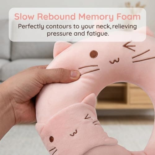 Lyyixbix 2 Pcs Kids Travel Pillow, 28 × 29cm Memory Foam Kids Travel Pillow — view 6