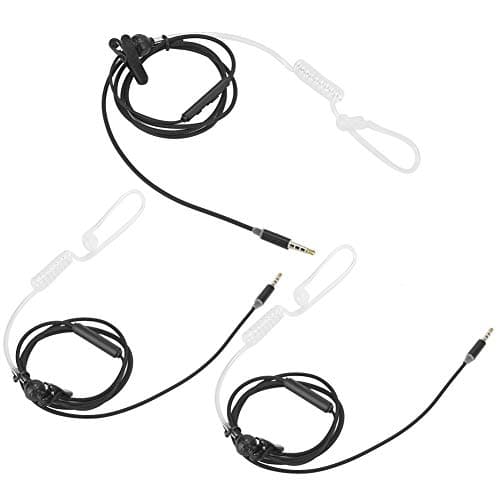 In-Ear Noise Reduction Headphones 3 Pack with Mic for Mobile Phone, Black — view 2