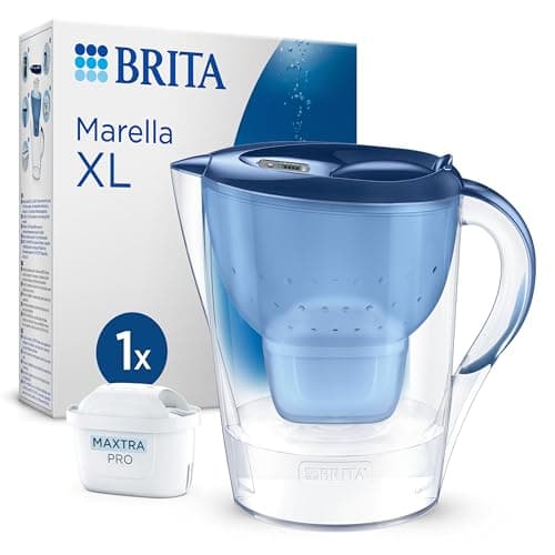 BRITA Water Filter Jug MAXTRA Marella XL, 1x Pure Performance cartridge