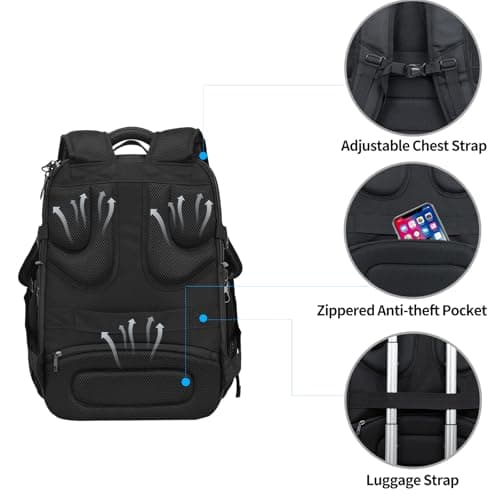 KROSER Travel Laptop Backpack 18.4 Inch XXXL Gaming Backpack Laptop Bag — view 5