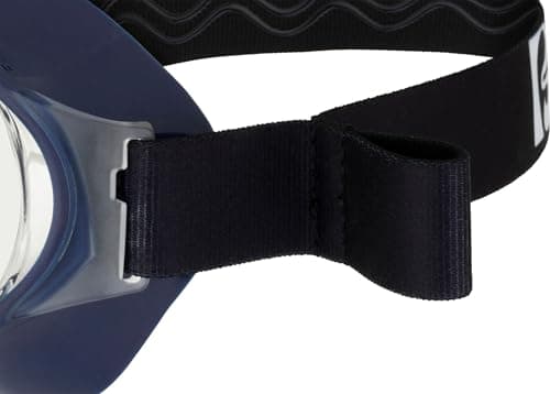 CRESSI since 1946 - Force Mask - Separate Polycarbonate Lenses and Soft TPR Face Mask Ideal Snorkelling Surface Swimming and Beach Holidays - Blue Navy Elastic Strap Coral Blue - One Size - Adult — view 6