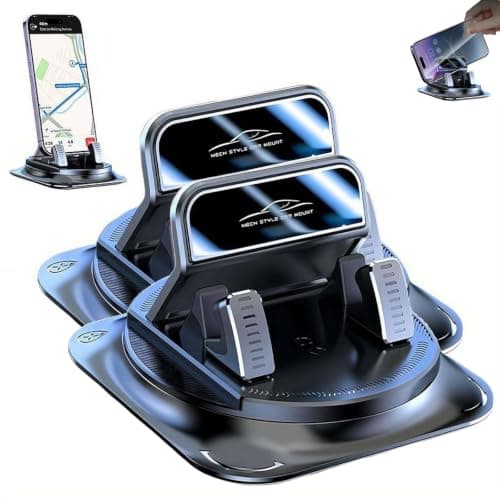 360° Rotating Car Phone Mount for Dashboard,Automatic Locking Anti-Slip Base,One-Hand Operation Car Automotive Phone Holder,Universal Self-Adhesive Non-Slip CarPhone Holder for Hands-Free Navigation
