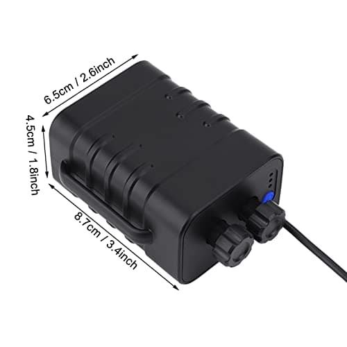 POENVFPO Battery Case, Battery Charger Box Waterproof Battery Pack with DC and USB Connectors for Bicycle Lamp and Smartphone — view 3