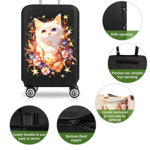 Chostky Luggage Cover for Suicase, Washable & Stretchable Suitcase Cover, Approved Travel Baggage Covers, Personalized Suitcase Protectors Accessories Baggage Covers (Style 7, L(26-28 Inch)) — view 3