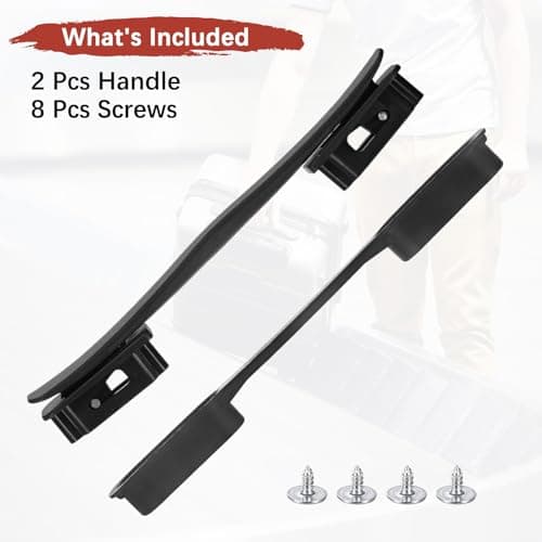 TIXIPEM 2PCS Luggage Replacement Handle 8.5in Plastic, Black — view 4