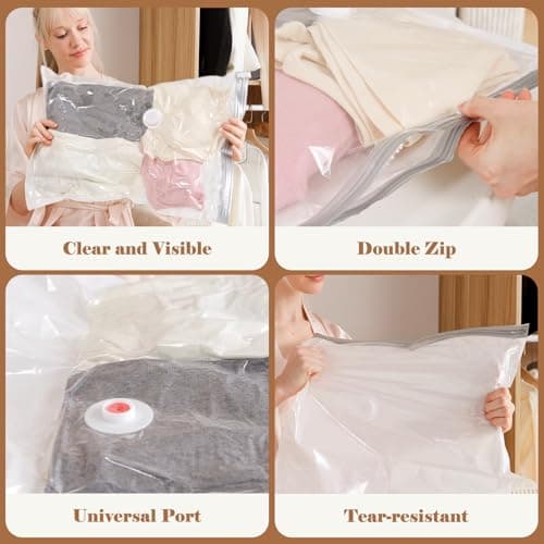 Vacbird Vacuum Storage Bags with Wireless Electric Pump, Compression Bags for Clothes, 8 Pack — view 6