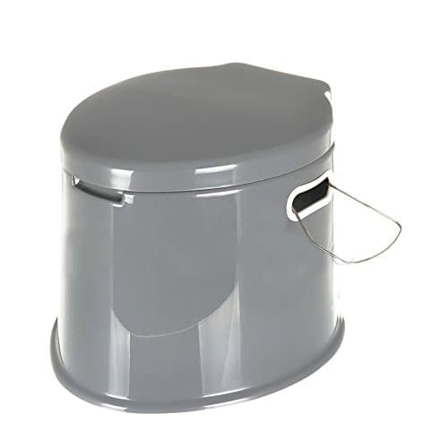 6L Large Portable Compact Toilet Potty Loo for Camping Pool Caravan Picnic & Festivals (Grey)