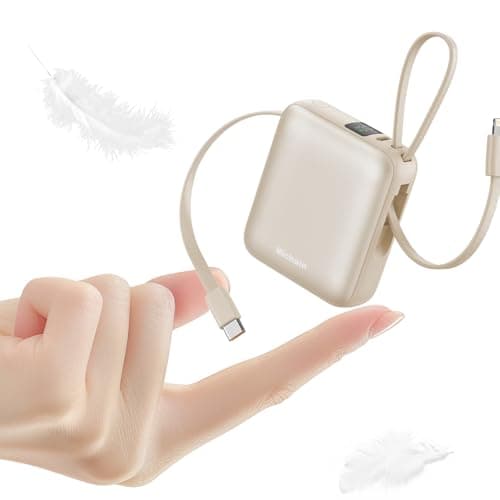 Hichain Power Bank iPhone 22.5 W Power Bank 10000 mAh High Speed with Dual Port Digital Display Compatible with iPhone 16/15/14/13, Samsung, iPad (gold)