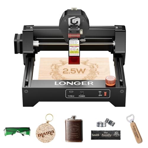 LONGER Ray5 Mini Laser Engraver 2.5W WiFi,130×140mm,Wood,paperboard,Leather