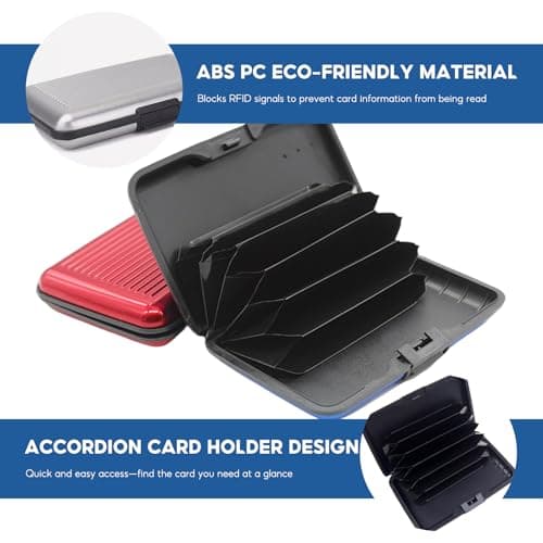 Wrbugukeji Metal ID Organiser Wallet, 4 Pcs Aluminium Credit Card Wallet — view 3