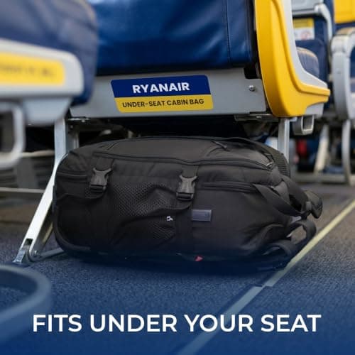 Aerolite Ryanair & Wizz Air Trolley Backpack Bag, 2 Wheels & USB Port — view 4