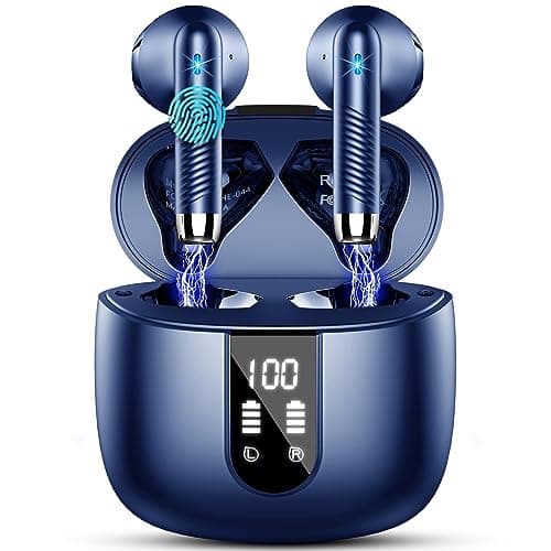 Drsaec Wireless Earbuds, 2026 NEW Wireless Headphones with 4 ENC Mic Blue
