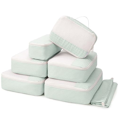 Narwey 7 Set Packing Cubes for Suitcases, Travel Organiser Bags for Luggage