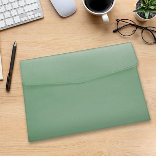OFFCUP Leather Envelope Documents, 2pcs A4 File Folder, PU Document Bag — view 5