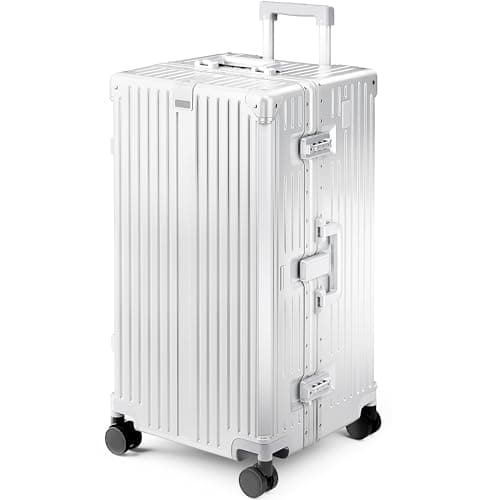 ALPHA CAMP Trunk Suitcase Luggage Hard Shell with Wheels 28 Inch