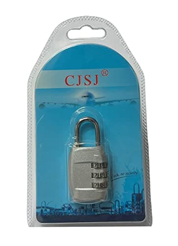 2pcs Luggage Locks, Suitcase Locks, 3 Digit Combination Padlock Codes with Alloy Body for Travel Bag, Suit Case, Lockers, Gym, Bike Locks, School Locker Lock (Silver) — view 2