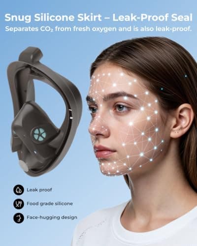 G2RISE Full Face Snorkel Mask Adult, Snorkel Set Adult for Men and Women — view 3