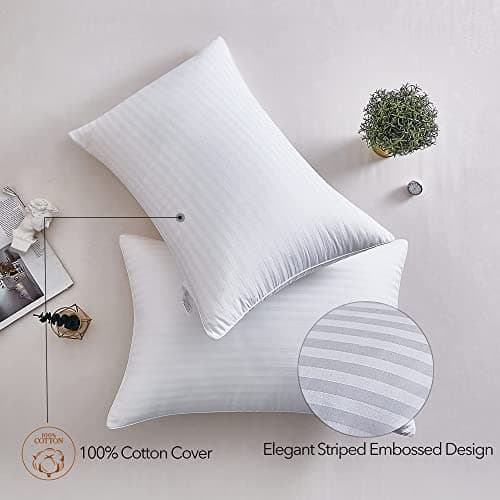 Adam Home Pillows 4 Pack Hotel Quality Side Sleeper Bounce Back Bed Pillow Hypoallergenic & Anti Dust Mite Resistant Premium Filled Hotel Pillows Pack of 4 — view 6