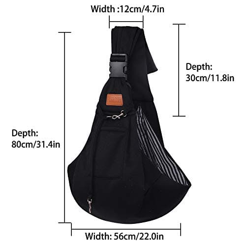 FDJASGY Small Dog Sling Cat Carrier Adjustable Strap Hands Free Reversible Pet Puppy Travel Bag Backpack for Outdoor Travel — view 4