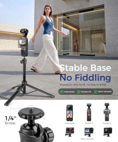 JOILCAN 65" Selfie Stick Tripod for iPhone, Compact Tripod for Pocket 4/3 — view 4