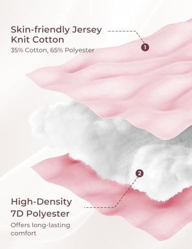 momcozy U Shaped Pregnancy Pillow, Full Body Support, Back&Hip, Cotton Pink — view 6