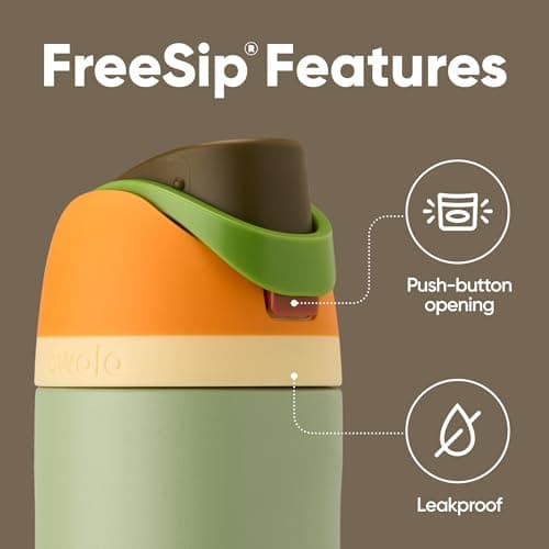Owala FreeSip Insulated Stainless Steel Water Bottle, 710ml, Camo Cool — view 4