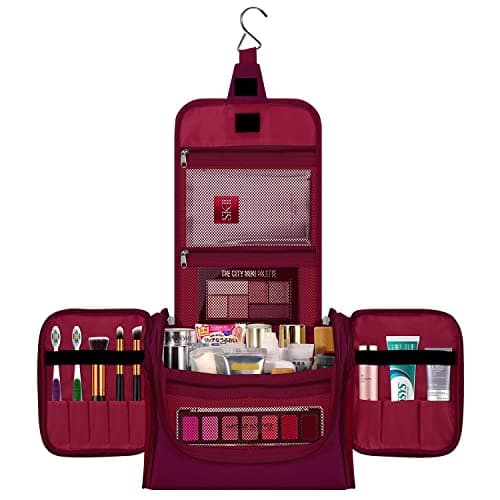 Vinsani Premium Toiletry Bag 5 Compartment Travel Wash Bag Unisex, Purple — view 4