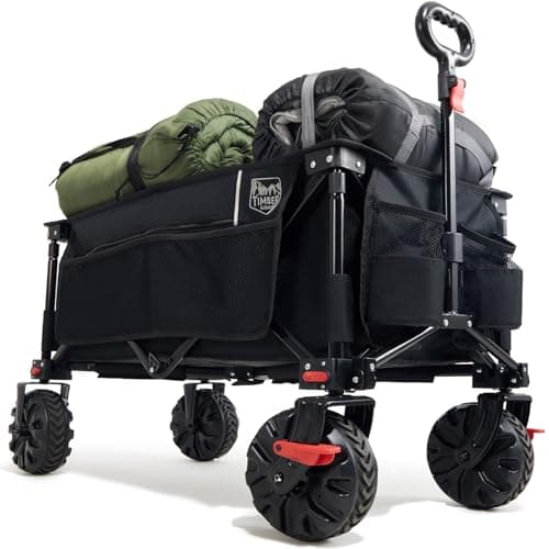 TIMBER RIDGE Festival Trolley on Wheels 200L Folding Beach Trolley Cart