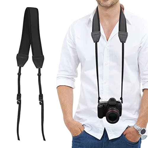 Camera Shoulder Strap, Anti-slip Over Shoulder Camera Sling Strap Quick Release with Safety Tether, Comfortable Camera Neck Strap for DSLR Camera — view 2