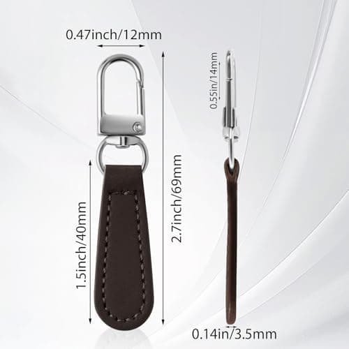 Deoward Zipper Pull Replacement PU Leather Handle Zipper Repair Tab (8 PCS) — view 3