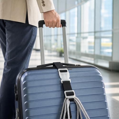 4 Pcs Elastic Luggage Straps for Bags & Suitcases, Travel Accessory — view 4