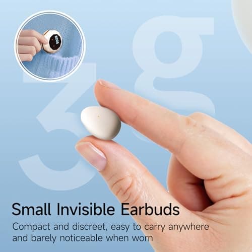sunvito Mini Invisible Sleep Earbuds with LED Display for Side Sleepers — view 5
