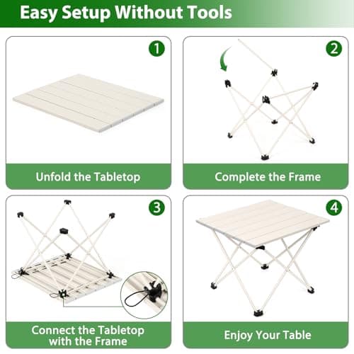 LIANTRAL Portable Camping Table, Light Outdoor Folding Table — view 4