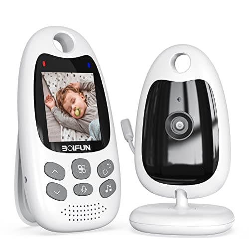 BOIFUN 2026 Upgraded Baby Monitor with Camera and Night Vision, No WiFi, 2-inch Screen, VOX/ECO Mode, Rechargeable Battery, Two-way Audio, Video, Lullabies, Feeding Reminder, Temperature Sensor, Gift