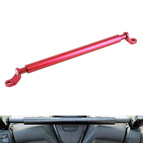 Balance Bar Motorcycle, Qiilu Aluminum Alloy CNC Balance Bar Crossbar Handlebar Extended Reinforcement for Motorcycle Scooters(Red) — view 5