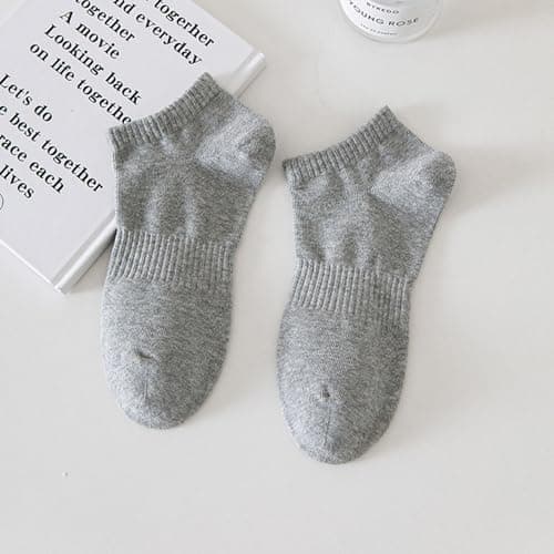 XIUDONG 12 Pairs Ultra-Lightweight Breathable Socks for Men & Women – Low Cut Invisible Design for Sneakers, Loafers & Travel – Black/White/Grey Multipack (One Size Fits Most) (Grey) — view 3